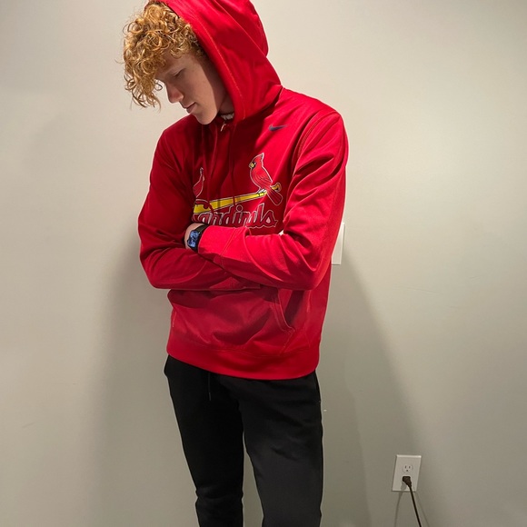 Nike St Louis Cardinals Dri Fit Hoodie Major League Baseball MLB Sweatshirt - Picture 3 of 3